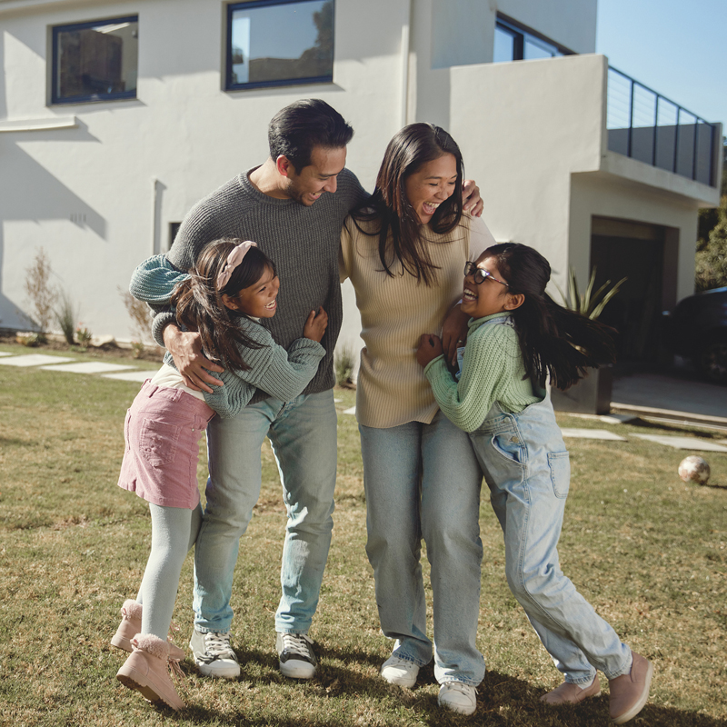 Family enjoying the benefits of home isnurance coverage